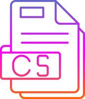 Cs Line Gradient Icon vector