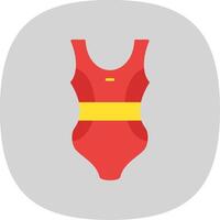 Swimsuit Flat Curve Icon vector