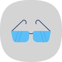 Sunglasses Flat Curve Icon vector