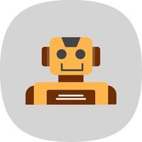 Robotics Flat Curve Icon vector