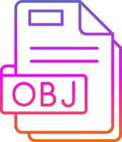 Obj Line Gradient Icon vector