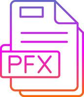 Pfx Line Gradient Icon vector