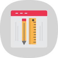 Graphic Design Flat Curve Icon vector