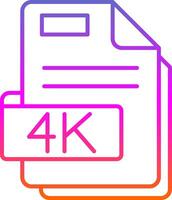 4k línea degradado icono vector