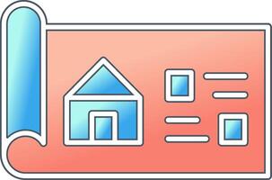 House Blueprint Vector Icon