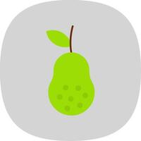 Pear Flat Curve Icon vector