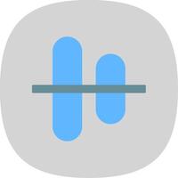 Vertical Align Centre Flat Curve Icon vector