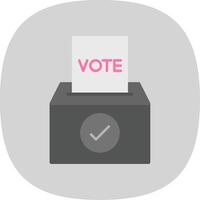 votar plano curva icono vector