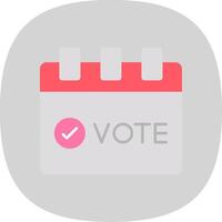 Elections Flat Curve Icon vector