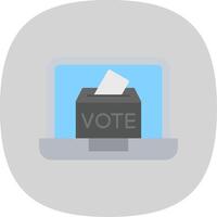 Online Voting Flat Curve Icon vector