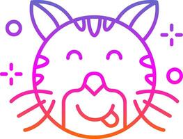 Tongue Line Gradient Icon vector