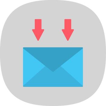 Mail Flat Curve Icon vector