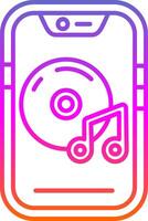 Music player Line Gradient Icon vector