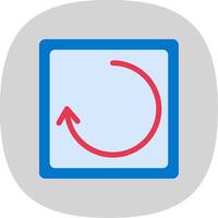 Rotate Flat Curve Icon vector