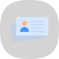 Business Card Flat Curve Icon vector