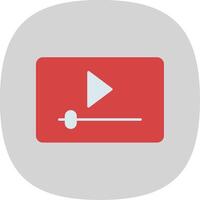 Video Marketing Flat Curve Icon vector
