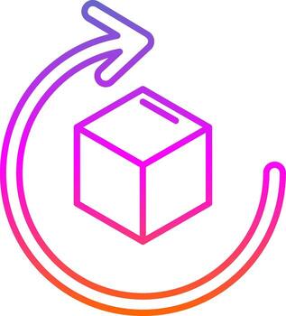 Rotate Line Gradient Icon vector