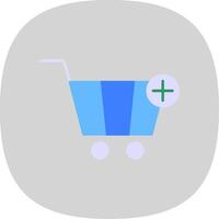 Add To Cart Flat Curve Icon vector