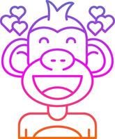 Love Line Gradient Icon vector