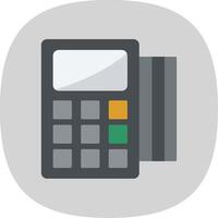 Swipe Card Flat Curve Icon vector