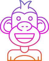 Smile Line Gradient Icon vector
