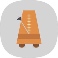 Metronome Flat Curve Icon vector