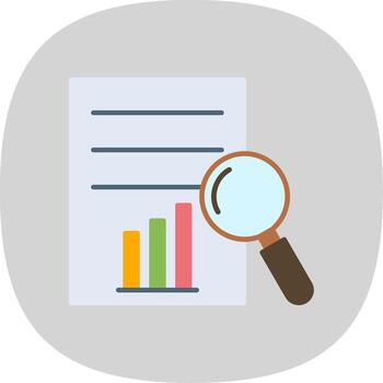 Forecast Analytics Flat Curve Icon vector