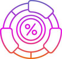 Ratio Line Gradient Icon vector