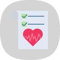 Health Graph Flat Curve Icon vector