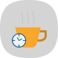 Break Time Flat Curve Icon vector