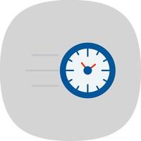 Fast Time Flat Curve Icon vector