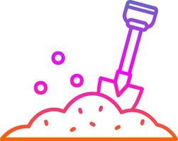 Shovel Line Gradient Icon vector