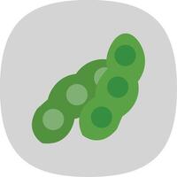 Soybean Flat Curve Icon vector