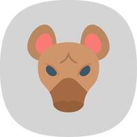 Hyena Flat Curve Icon vector