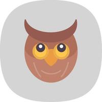 Owl Flat Curve Icon vector