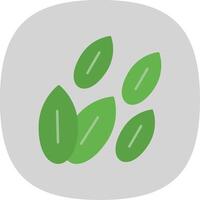 Barley Seeds Flat Curve Icon vector