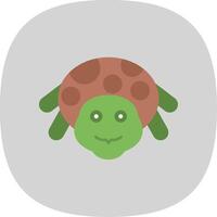 Turtle Flat Curve Icon vector