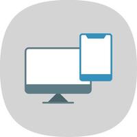 Device Flat Curve Icon vector