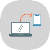 Connection Flat Curve Icon vector