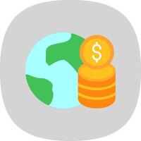 Economy Flat Curve Icon vector