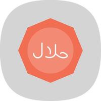 Halal Flat Curve Icon vector
