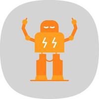 Robotics Flat Curve Icon vector