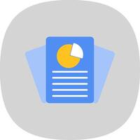 Report Flat Curve Icon vector