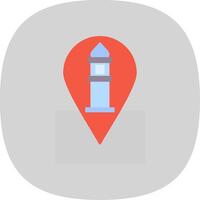 Location Flat Curve Icon vector