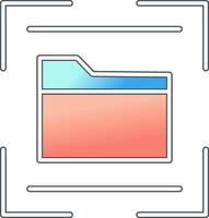 Folder Scanner Vector Icon