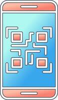 Smartphone Qr Code Vector Icon