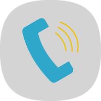 Phone Flat Curve Icon vector