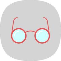 Eyeglasses Flat Curve Icon vector