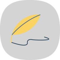 Quill Flat Curve Icon vector