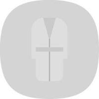 Bath Robe Flat Curve Icon vector
